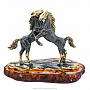 Статуэтка с янтарем "Лошади", фотография 1. Интернет-магазин ЛАВКА ПОДАРКОВ