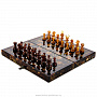 Шахматы с инкрустацией из янтаря и янтарными фигурами "Африка", фотография 1. Интернет-магазин ЛАВКА ПОДАРКОВ