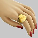 7200851/королевский янт. сред. вес 8-9гг  Серебро 925* КОЛЬЦО вст.Янтарь р/п