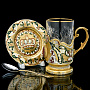 Чайный набор с подстаканником "Корона". Златоуст, фотография 5. Интернет-магазин ЛАВКА ПОДАРКОВ