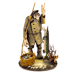 0063615-23*21*39см Резьба по дереву Скульптура "РЫБАК"