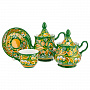 Чайный сервиз на 6 персон "Ландыши. Чаепитие". Хохлома, фотография 1. Интернет-магазин ЛАВКА ПОДАРКОВ