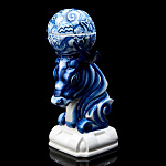 -0,5л /КОБАЛЬТ Фарфор ШТОФ "Бык-ЗОДИАК" КОБАЛЬТ