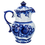 0069259 Гжель КУВШИН МОЛОЧНЫЙ в кобальте (СТС)