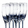 Набор 6 бокалов для шампанского 170 мл "Черное море Омбре", фотография 2. Интернет-магазин ЛАВКА ПОДАРКОВ