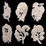 0017052/аленький цветочек Кость рог лося БРОШЬ "ЦВЕТЫ " В АССОРТИМЕНТЕ