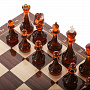 Шахматный ларец с янтарными фигурами 37х37 см, фотография 4. Интернет-магазин ЛАВКА ПОДАРКОВ