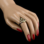 820905/4,60г Серебро 925* КОЛЬЦО вст.Янтарь р/п