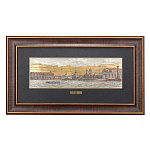 /27,5*55см Офорт цветной "Панорама СПБ: вид с Невы"