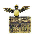 0047624/539 Сувенир Сундук с попугаем Сувенир (белый)