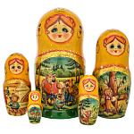 12553 Матрешка Сказки "Маша и медведь" 5 МЕСТ