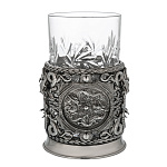 100556 Подстаканник никель с черн. ДРАКОН