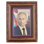 Картина на сусальном золоте "В.В.Путин" 46х35 см