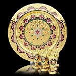 0057435 Златоуст НАБОР ВОДОЧНЫЙ 6п/7пр   (Ф240, ЭМАЛЬ) в П/У