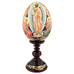 Деревянное пасхальное яйцо на подставке "Воскресение Христово"