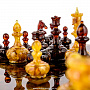 Шахматы-шашки с инкрустацией из янтаря "Статус", фотография 15. Интернет-магазин ЛАВКА ПОДАРКОВ