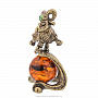 Статуэтка из бронзы с янтарем "Знаки зодиака. Овен", фотография 2. Интернет-магазин ЛАВКА ПОДАРКОВ