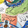 Платок "Карты Ремезова" 90х90 см, фотография 2. Интернет-магазин ЛАВКА ПОДАРКОВ