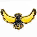 0045348/1710.4 Брошь Сова Охотник (белый)