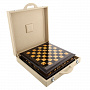 Шахматы из мореного дуба с инкрустацией и фигурами из янтаря 45,5х45,5 см, фотография 15. Интернет-магазин ЛАВКА ПОДАРКОВ