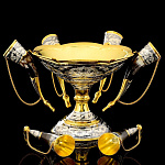 0054635 Серебро 875* НАБОР ПИТЕЙНЫЙ (чаша+рога) гравировка, чернение серебра , позолота 1 080