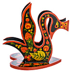 0070147  Хохлома САЛФЕТНИЦА -ЛЕБЕДЬ