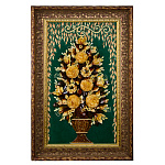 Картина янтарная "Цветы в вазе" 40х70 см