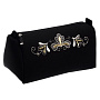 Косметичка "Листопад". Черная с вышивкой, фотография 1. Интернет-магазин ЛАВКА ПОДАРКОВ