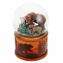 Стеклянный шар с блестками "Медведи", фотография 1. Интернет-магазин ЛАВКА ПОДАРКОВ