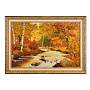 Картина янтарная "Осенний лес" 60х40 см, фотография 1. Интернет-магазин ЛАВКА ПОДАРКОВ