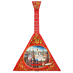 103728-25см-МУЗ БАЛАЛАЙКА МУЗЫКАЛЬНАЯ расписная Москва Кремль