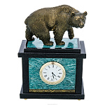 Часы из натурального камня "Медведь". Златоуст