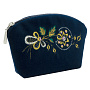 Косметичка "Заря". Темно-синяя с вышивкой, фотография 5. Интернет-магазин ЛАВКА ПОДАРКОВ