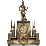 0012095/П Златоуст ЧАСЫ "Рыцарь" (Зеленая Яшма)  в П/У (248)