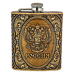 /01900/ГЕРБ Береста Фляга "ГЕРБ РФ"