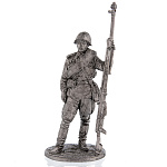 Оловянный солдатик миниатюра "Наводчик противотанкового ружья"