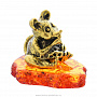 Статуэтка с янтарем "Луи с сыром" (коньячный), фотография 3. Интернет-магазин ЛАВКА ПОДАРКОВ