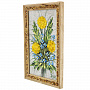 Панно в янтарной раме "Букет цветов" 27х18 см, фотография 1. Интернет-магазин ЛАВКА ПОДАРКОВ