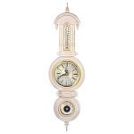 /М-3 ч бел  МЕТЕОСТАНЦИЯ настенная "Часы" 61*17*13см  М-3 РВ Нат. дерево (2023)