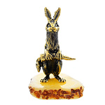 0045546/1537 Сувенир Заяц Степашка с морковкой Сувенир (белый)