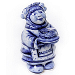 09353 Гжель Скульптура "Масленица" 10*5,5см Авт.Черновы Л.и В 