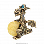 Статуэтка с янтарем "Дракон", фотография 2. Интернет-магазин ЛАВКА ПОДАРКОВ