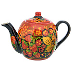 300149 ХОХЛОМА чайник"КЛУБНИКА" двойной фон 0,7л