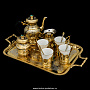 Чайно-кофейный сервиз на 4 персоны "Малахит". Златоуст, фотография 2. Интернет-магазин ЛАВКА ПОДАРКОВ