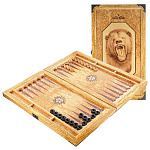 0048416/36*63см Кар.береза НАРДЫ "МЕДВЕДЬ " с графикой (в чемодане)