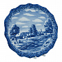 Тарелка сувенирная "Зима. Пейзаж". Гжель, фотография 1. Интернет-магазин ЛАВКА ПОДАРКОВ