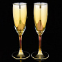 Набор бокалов для шампанского из цветного стекла, фотография 1. Интернет-магазин ЛАВКА ПОДАРКОВ