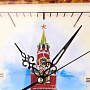 Часы настенные из янтаря "Кремль", фотография 6. Интернет-магазин ЛАВКА ПОДАРКОВ