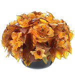 8175 Янтарь икебана "РОЗЫ в вазе" 20*24см в П/У (М-2 04 60 00 20)