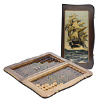 0021693-55*27см  НАРДЫ РЕЗНЫЕ "Морские " (rez-075)